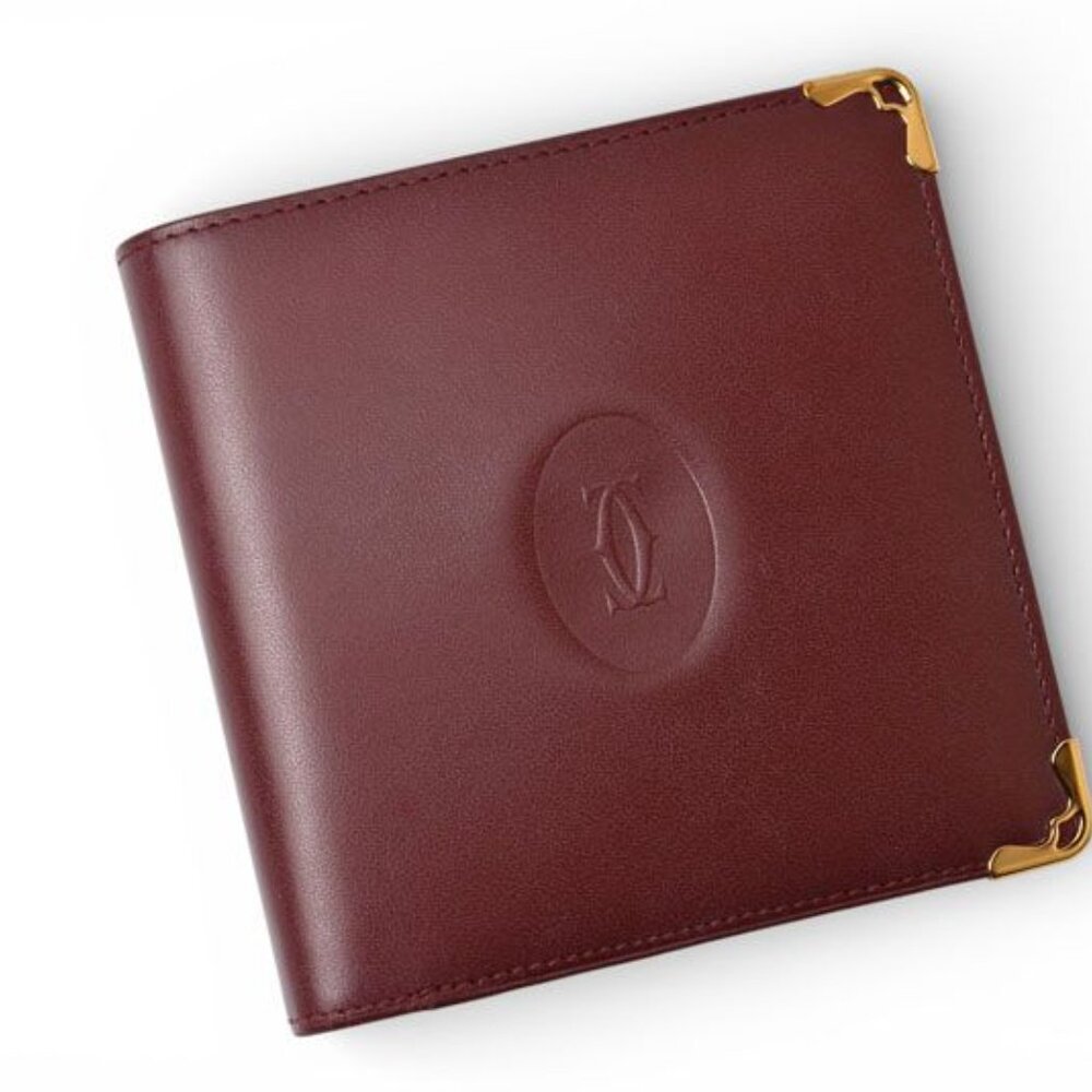 Cartier Folding Wallet Bifold Wallet Vintage Must de - Picture 2 of 14